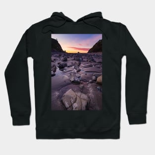 Sunset at a Rocky Beach Hoodie